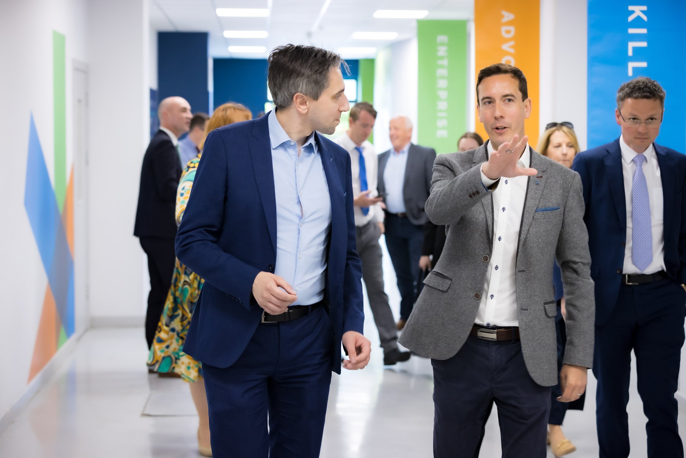 Spark Hub opening by Minister for Further and Higher Education, Simon Harris pictured with Niall O'Callaghan, Chief Executive at Limerick Enterprise Development Partnership (LEDP).