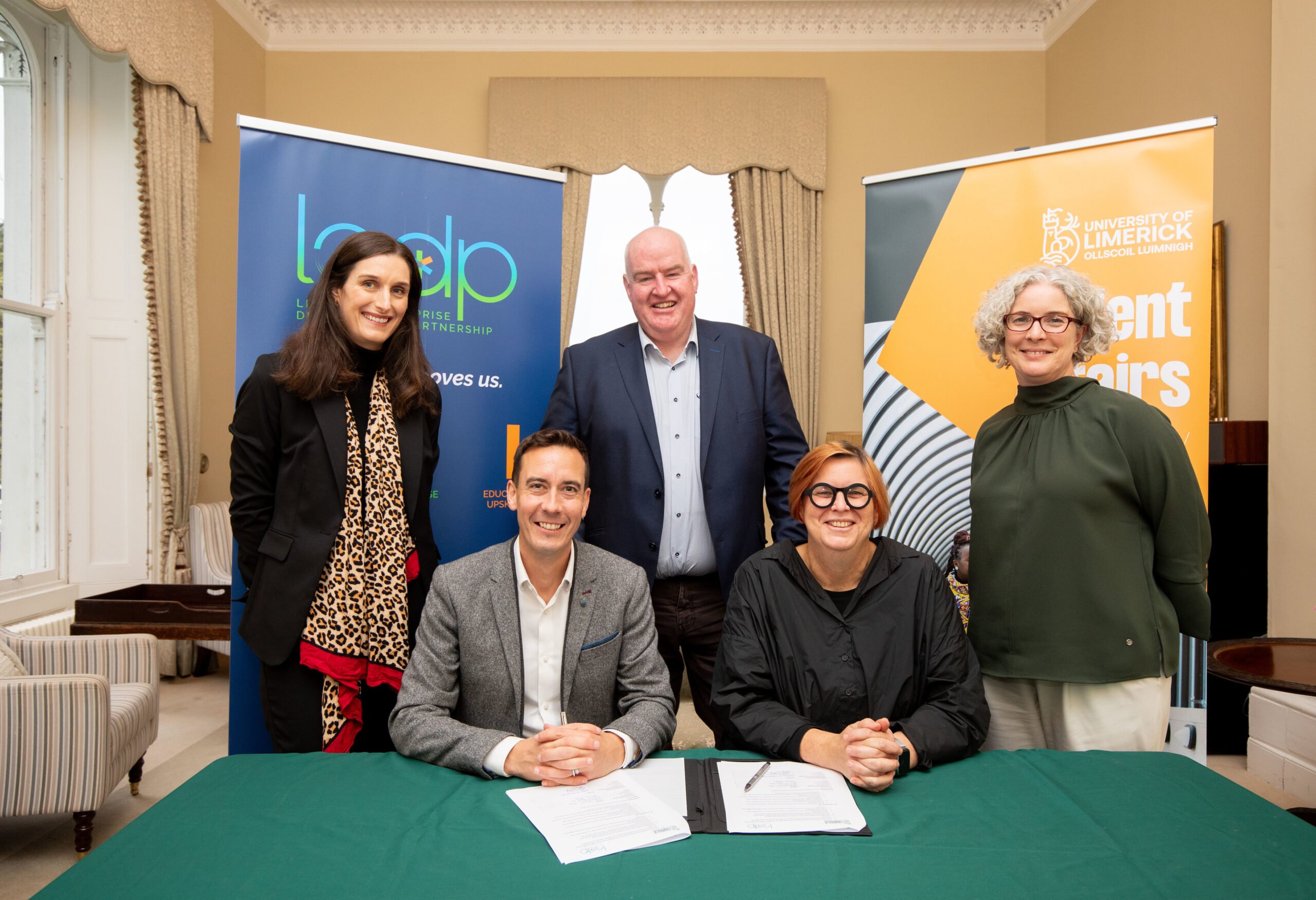 A new Memorandum of Understanding was signed by Professor Kerstin Mey, UL President and Niall O’Callaghan, CEO of the Limerick Enterprise Development Partnership (LEDP).